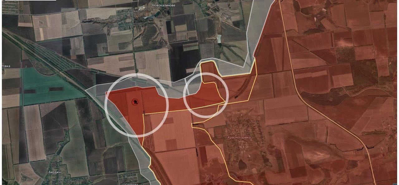 Ситуация к северо-востоку от Авдеевки по версии Telegram-канала «Вожак Z»