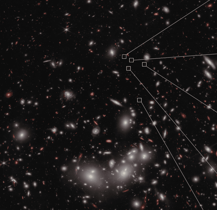 Телескоп «Джеймс Уэбб» впервые увидел, как рождается скопление галактик в ранней Вселенной