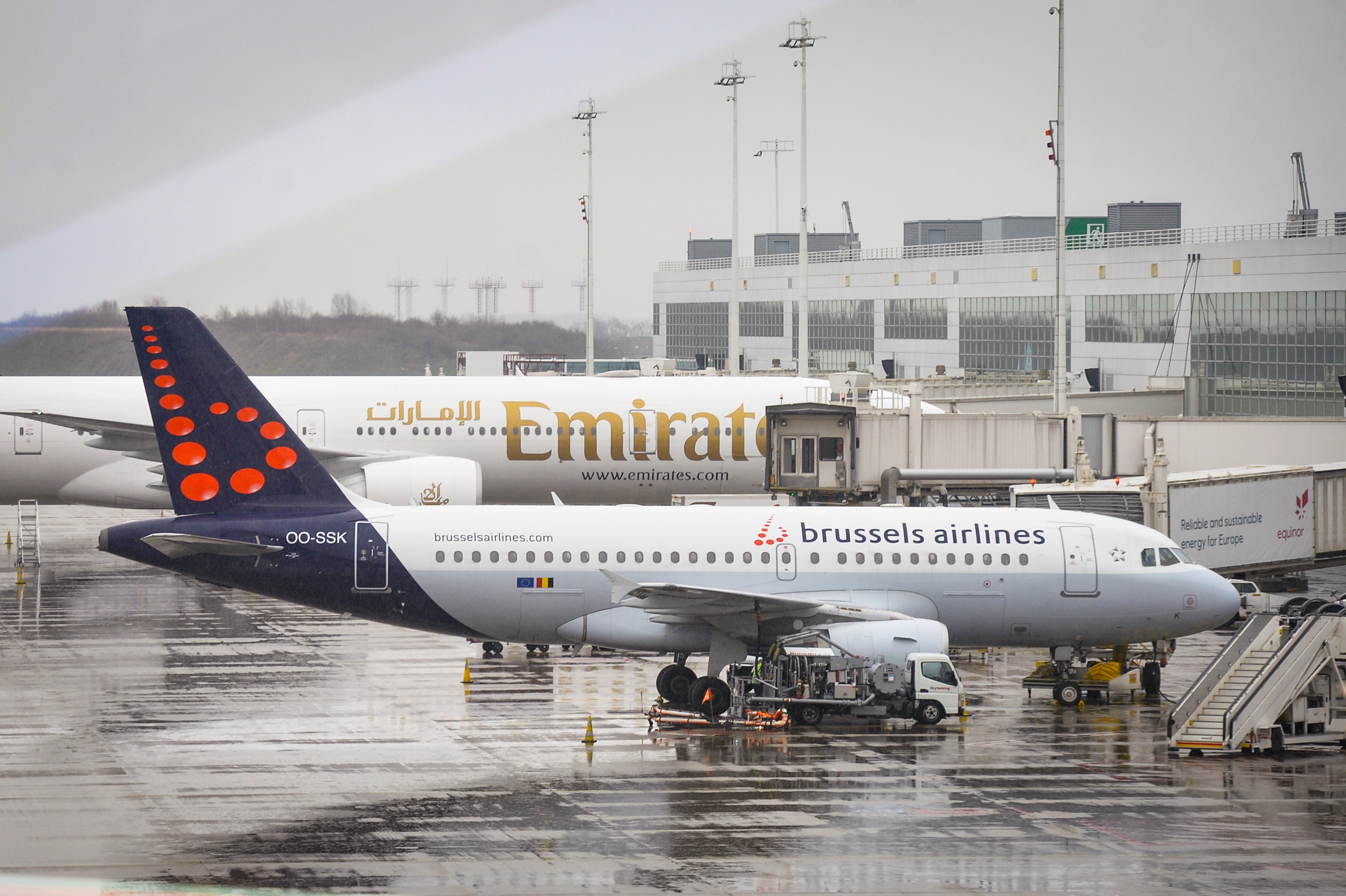 Самолеты в аэропорту Брюссель-Завентем (BRU), Бельгия