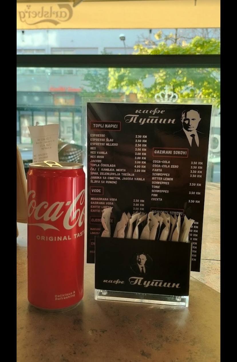 Кафе "Путин" в Баня-Луке, Республика Сербская, Босния и Герцоговина