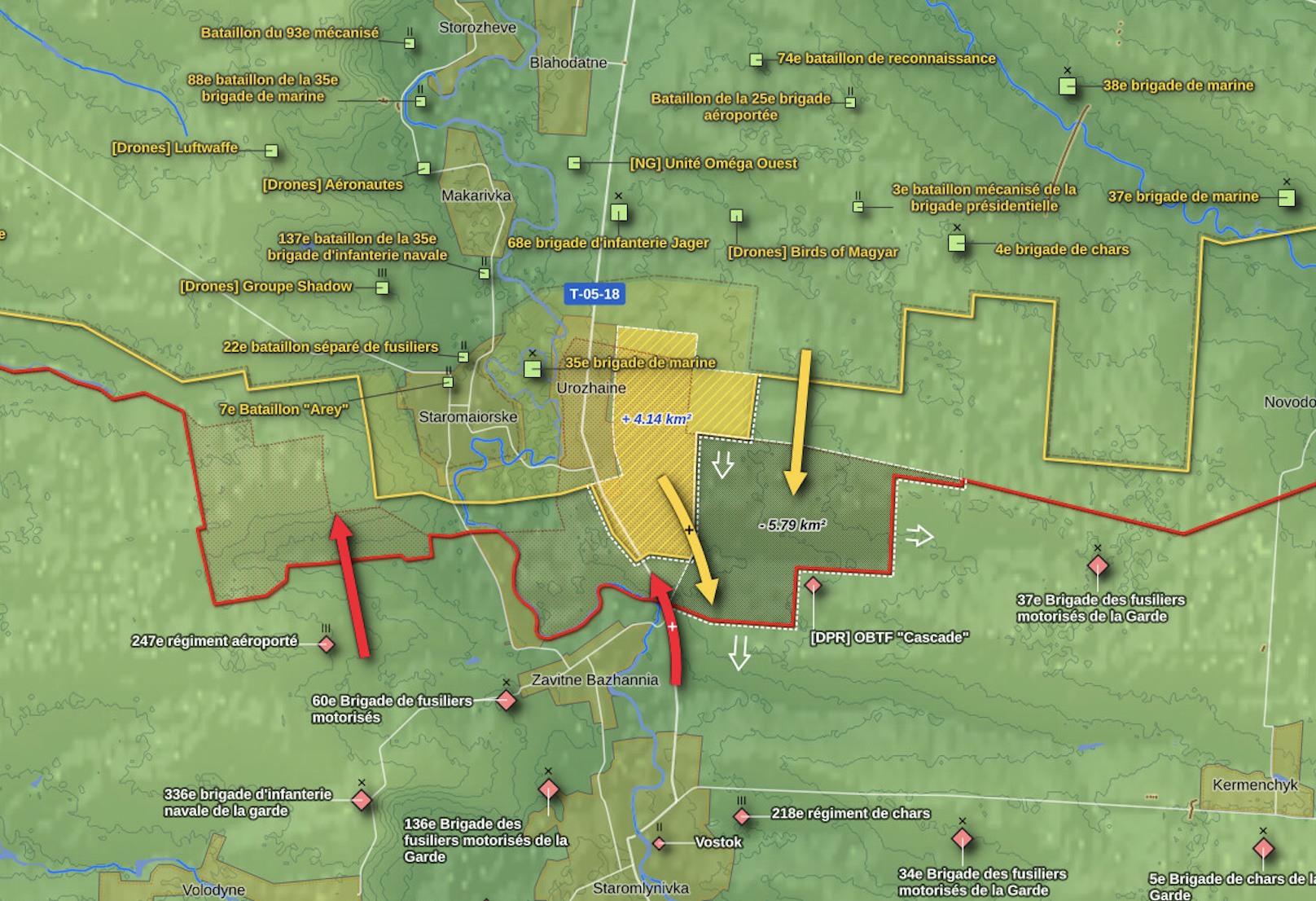 Обстановка в районе Времевского выступа по версии Poulet volant 
