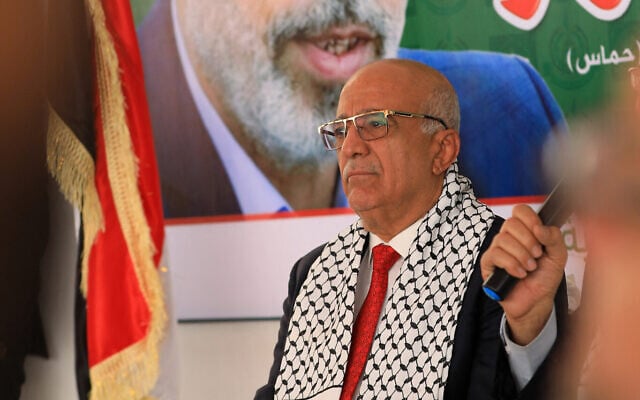 Фото: Ахмед аль-Рахави на встрече с представителями ХАМАС в Сане, октябрь 2024 / AFP